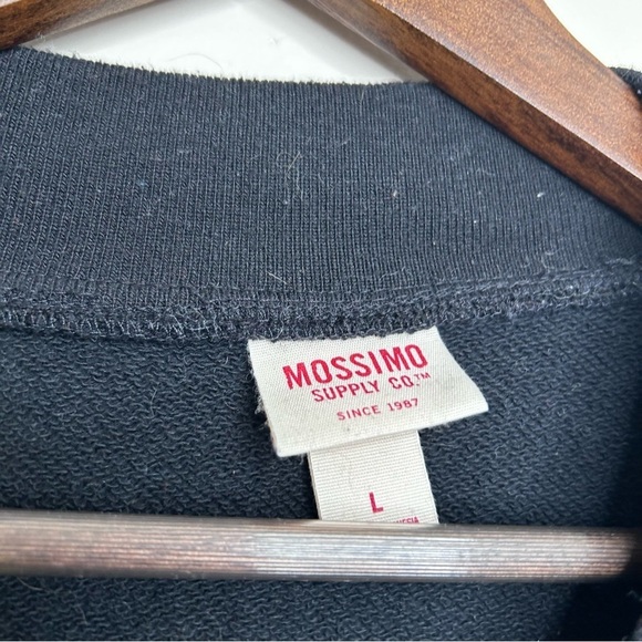 Varsity Letterman Jacket Bomber Snap Up Black and White Mossimo Large - Picture 8 of 8